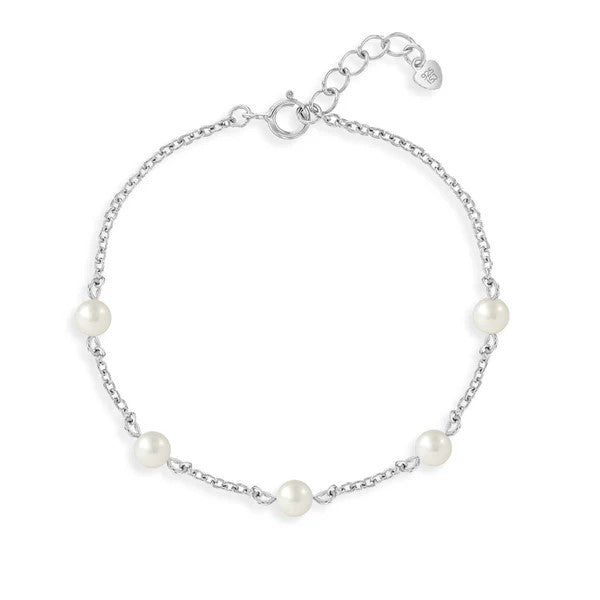 Sterling Silver Cultured Pearl Children's Bracelet