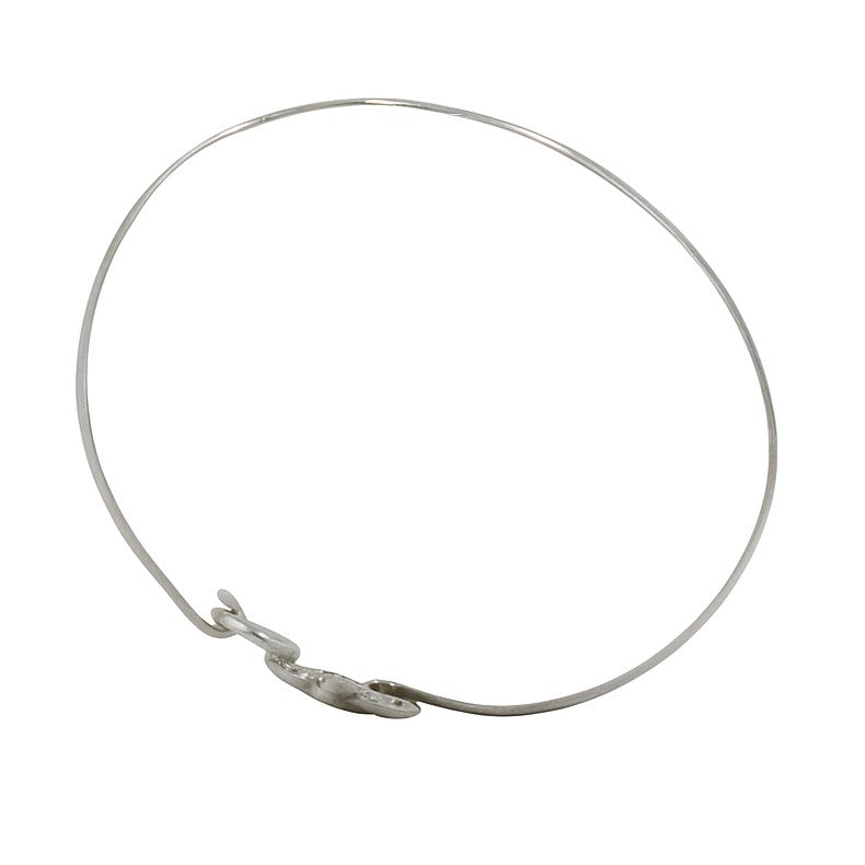Sterling Silver Starfish Diamond-Cut Tension Bangle