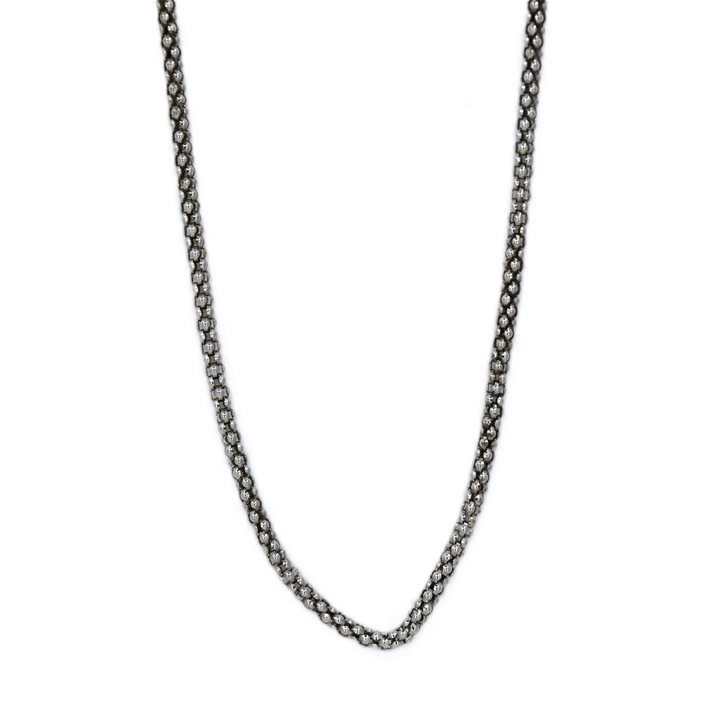 Sterling Silver Diamond-Cut Popcorn Link 16" Chain