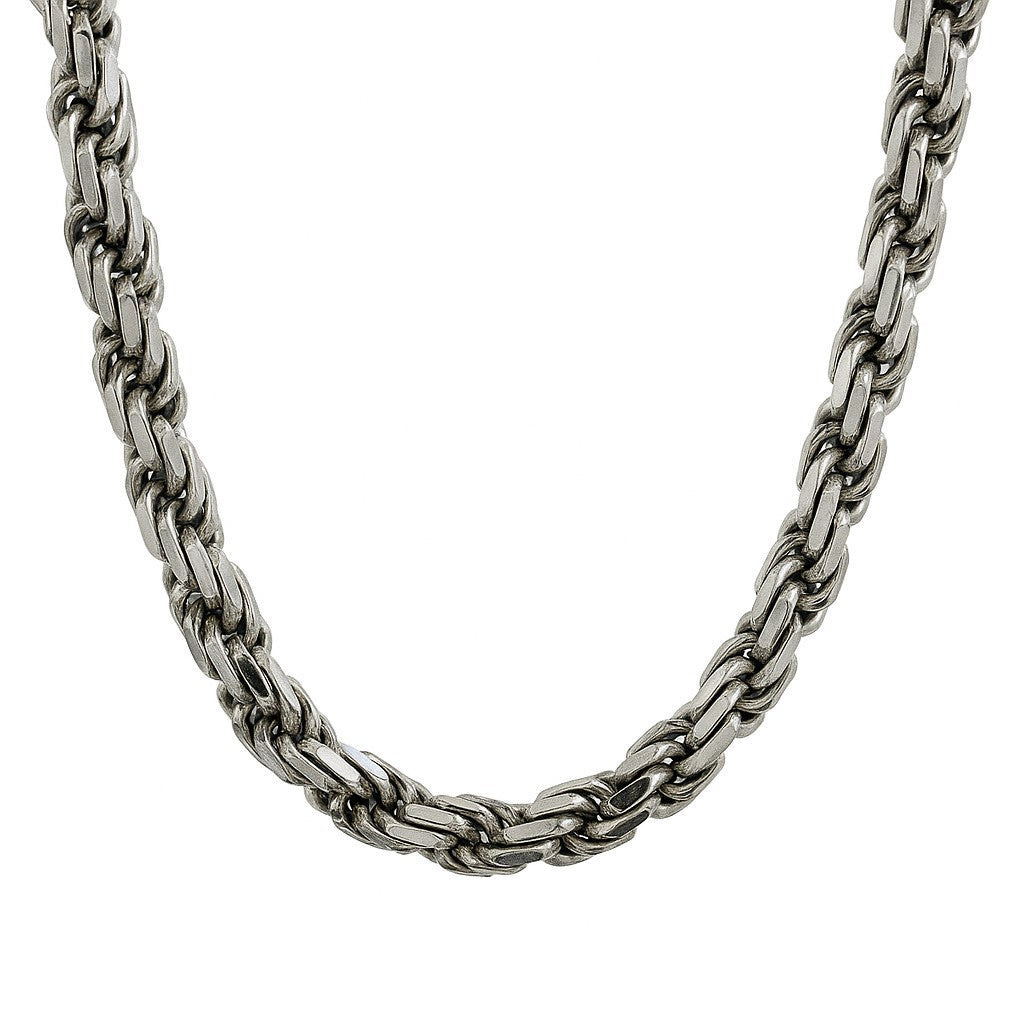 Sterling Silver 7mm Diamond-Cut Rope Link 18" Chain