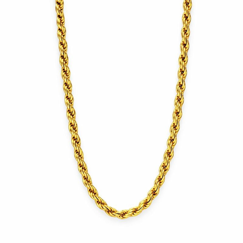 14K Gold-Plated 2mm Rope Link Chain