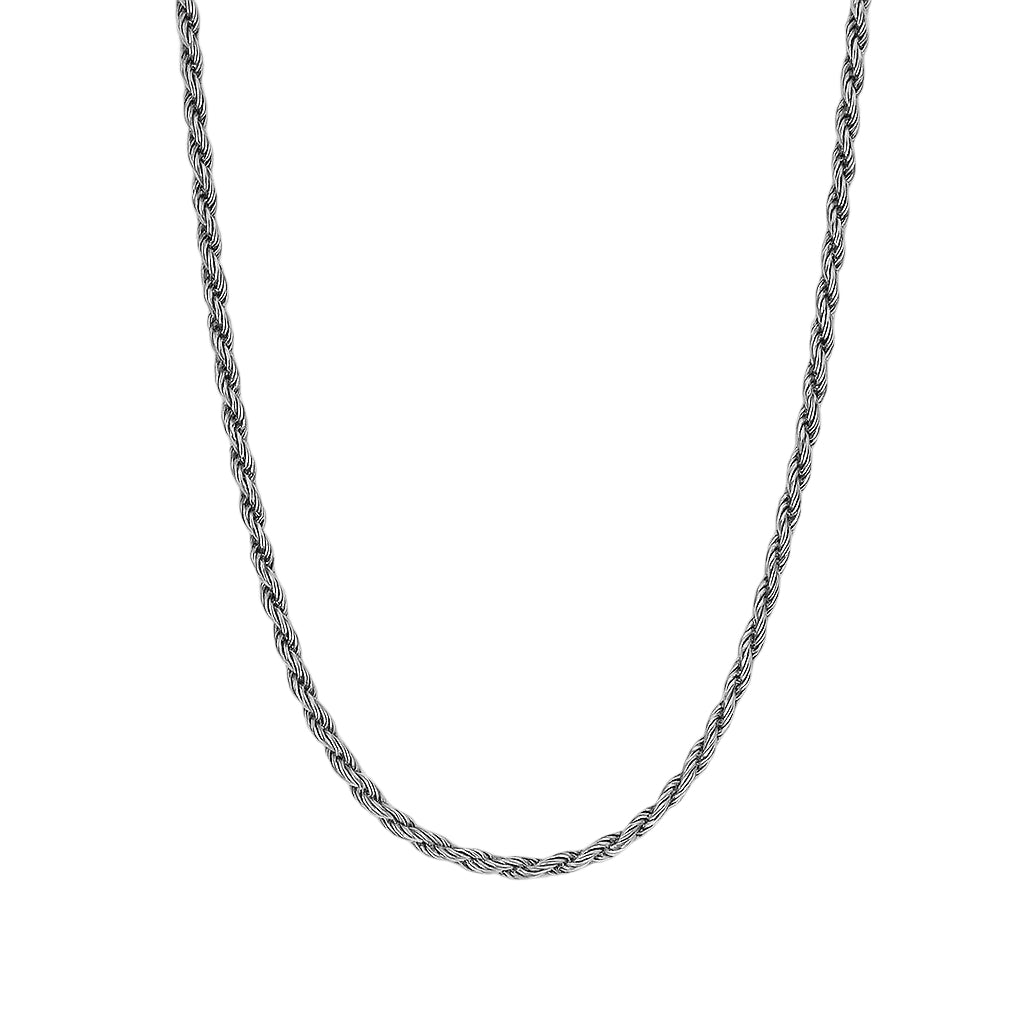 Sterling Silver 1.2mm Diamond-Cut Rope Link 16" Chain