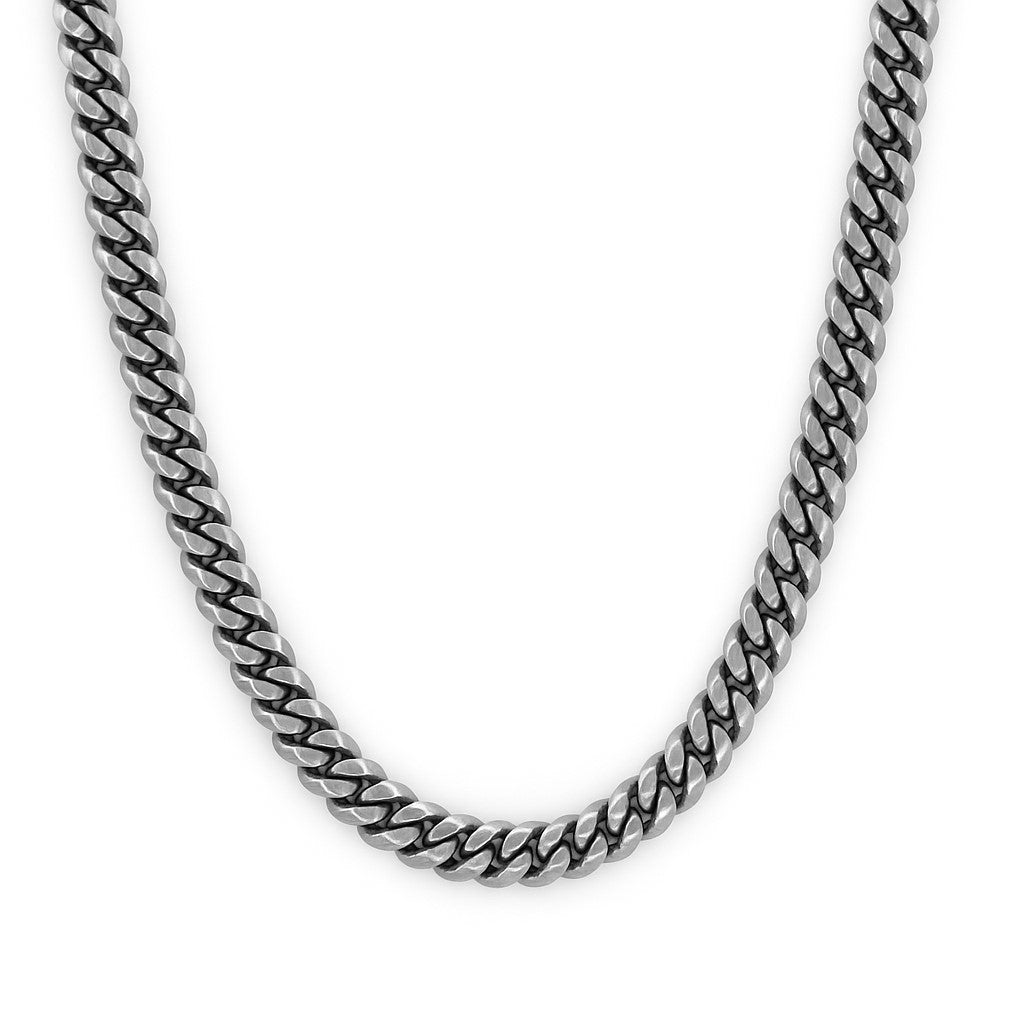 Rhodium Plated 4mm Cuban Link Chain