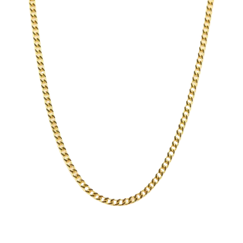 14K Gold Plated Curb Link 1.2mm Chain