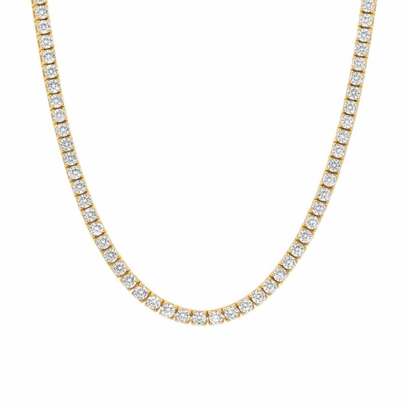 14K Gold Plated 2.5mm CZ Necklace