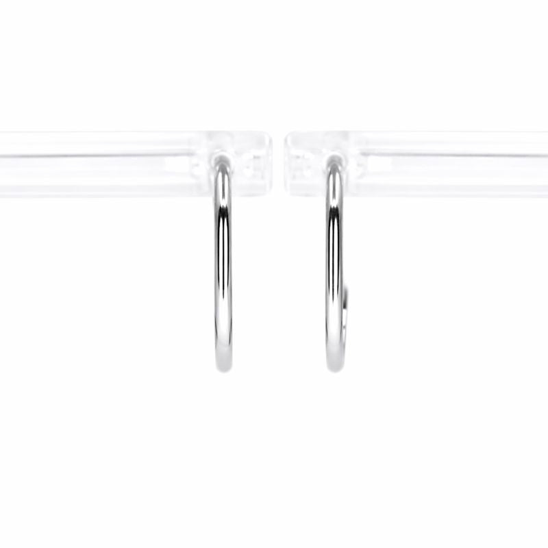 14K White Gold Endless 1.3mm Hoop Earrings