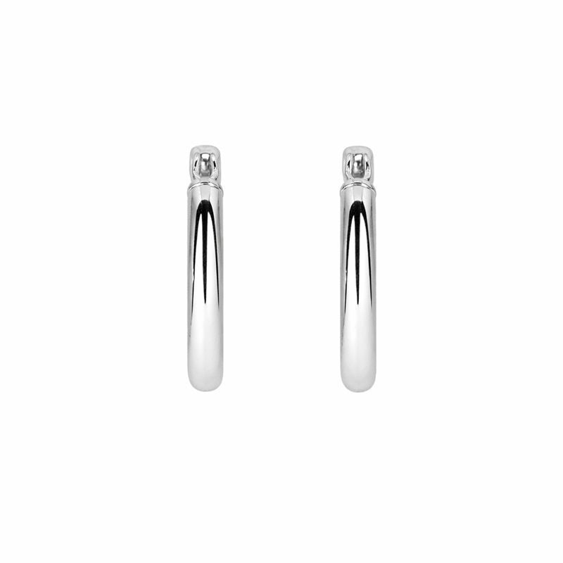 Sterling Silver High Polish 2mm Hoop Earrings