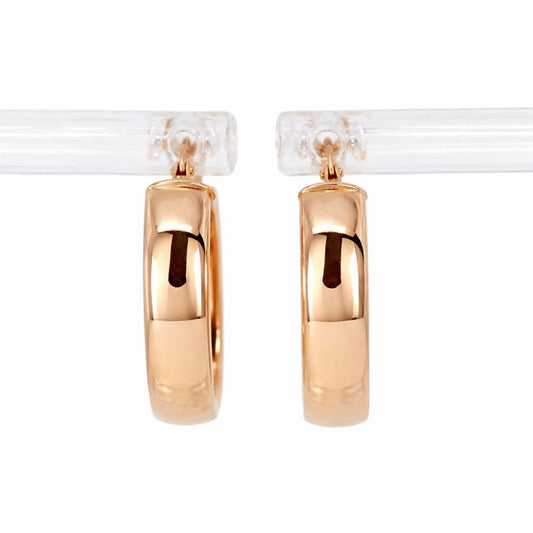 14K Rose Gold High Polish 5mm Hoop Earrings