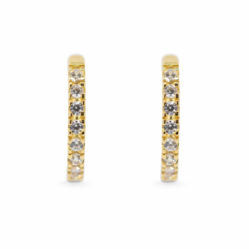 14K Yellow Gold Inside-Out Huggies