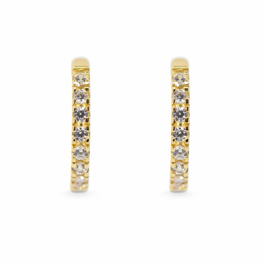 14K Yellow Gold Inside-Out Huggies