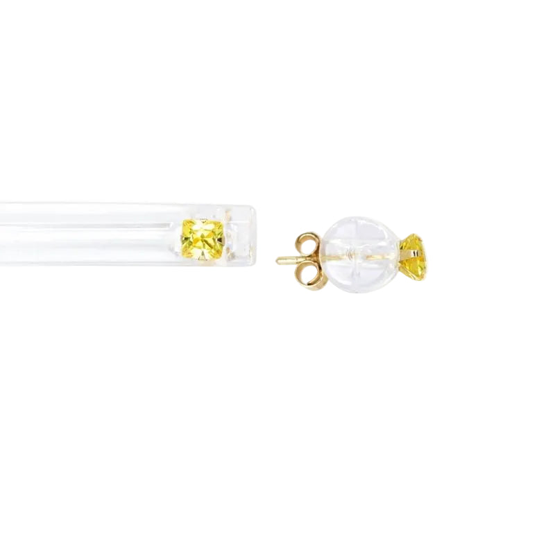10k Yellow Gold Citrine 3mm Stud Earrings