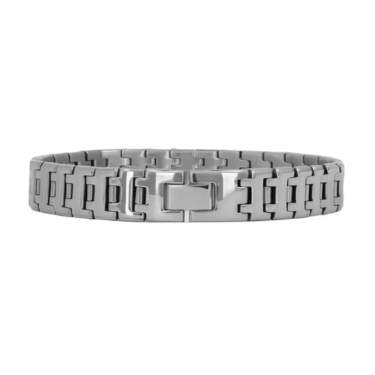 Stainless Steel High Polish Track Link 8.5" Bracelet