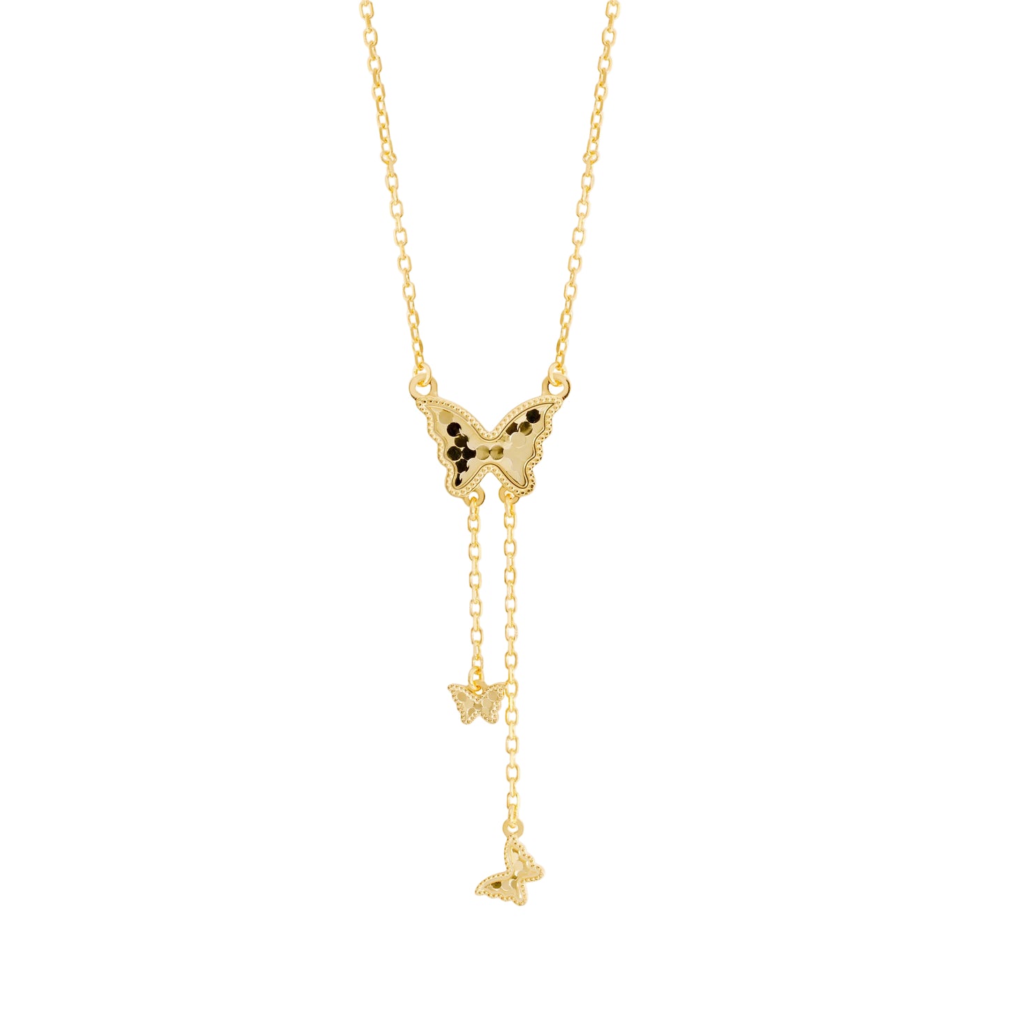 14K Gold-Plated Butterfly Dangle Necklace