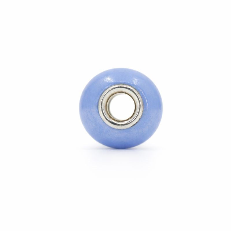 Sterling Silver Blue Matte Pearl Bead Charm