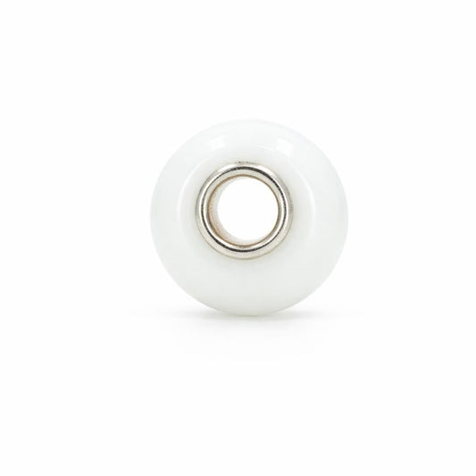 Sterling Silver White Murano Glass Bead Charm