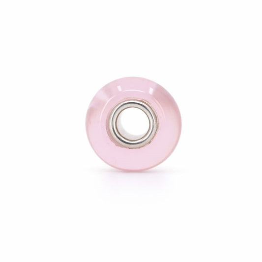 Sterling Silver Pink & Silver Foil Murano Glass Bead Charm