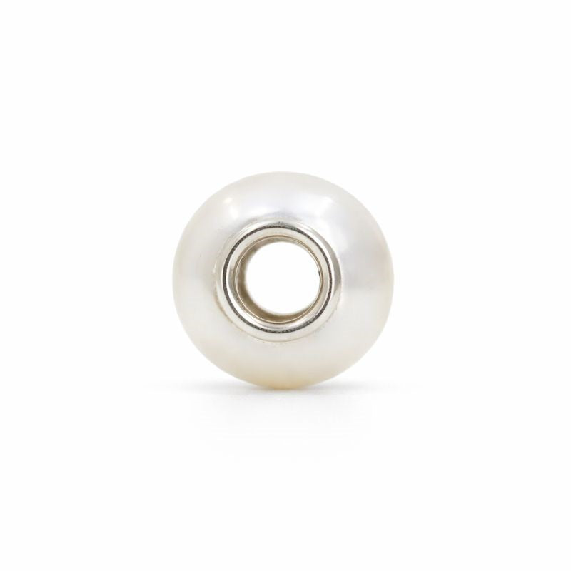 Sterling Silver White Matte Pearl Bead Charm