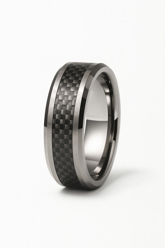 Tungsten Carbon Fiber High Polish Band