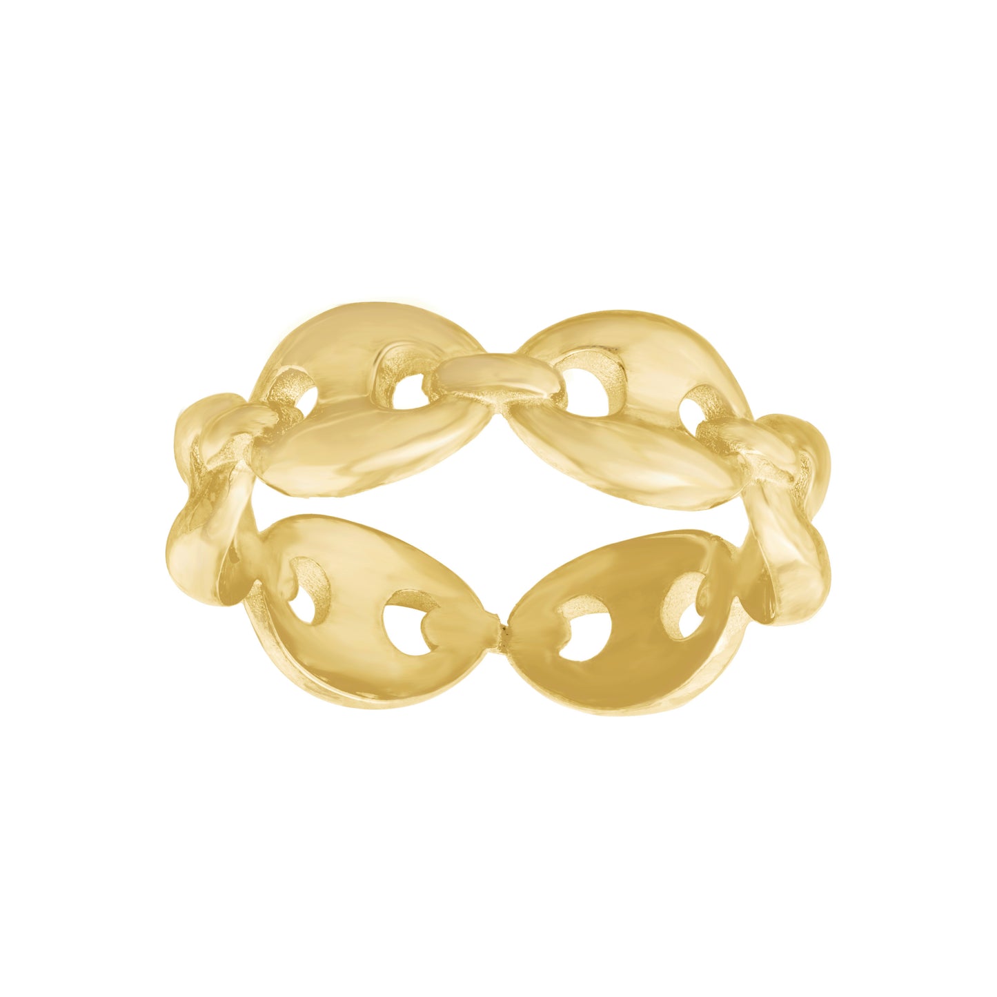 14K Gold Plated Gucci Link Band Ring