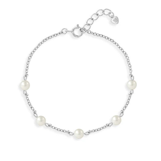 Sterling Silver Cultured Pearl Children's Bracelet