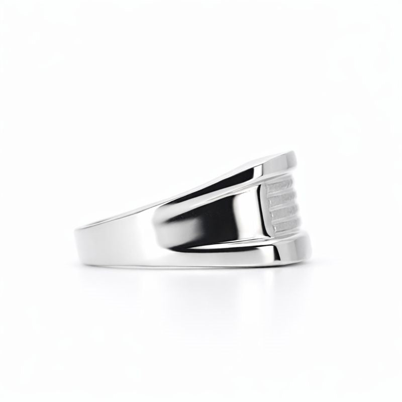 Sterling Silver Pavé Set Diamond Band Ring