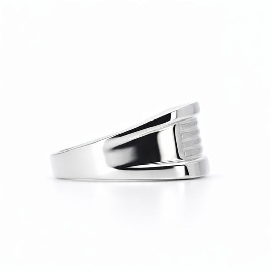 Sterling Silver Pavé Set Diamond Band Ring