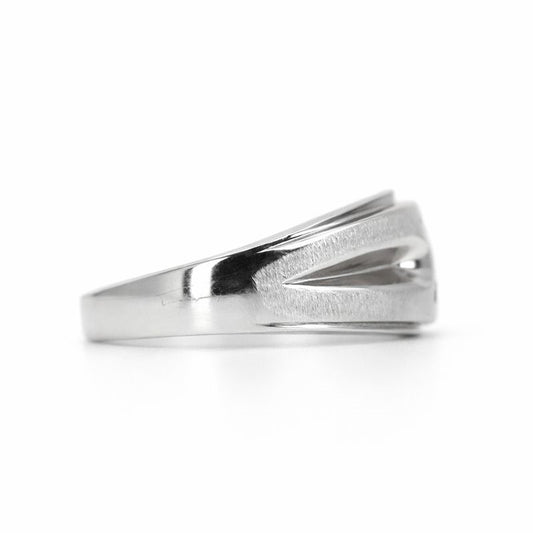 Sterling Silver Pavé Set Diamond Ring