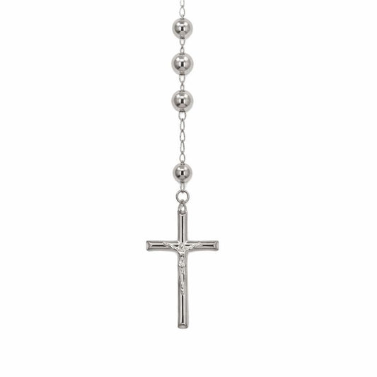 Sterling Silver Rosary Necklace