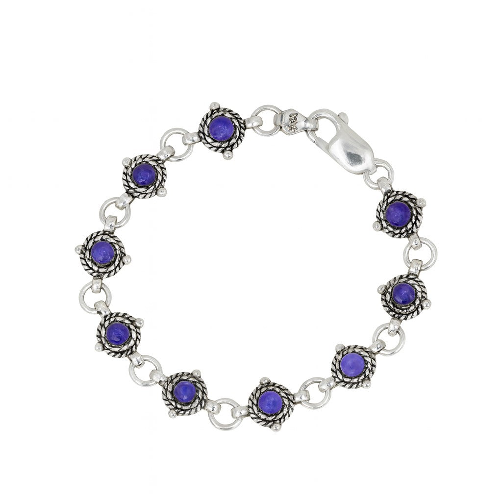 Sterling Silver Light Blue Cat’s Eye Baby Bracelet