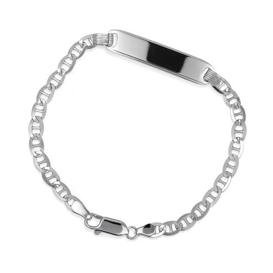 Sterling Silver Engravable ID Gucci Link 6" Children’s Bracelet