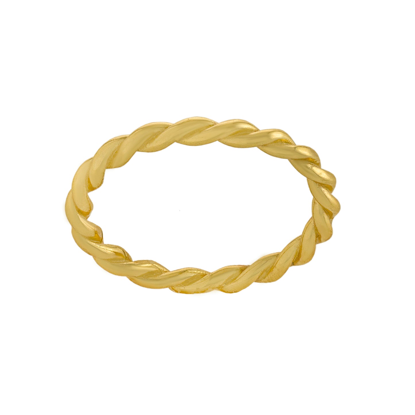14K Gold Plated Twisted Band Ring