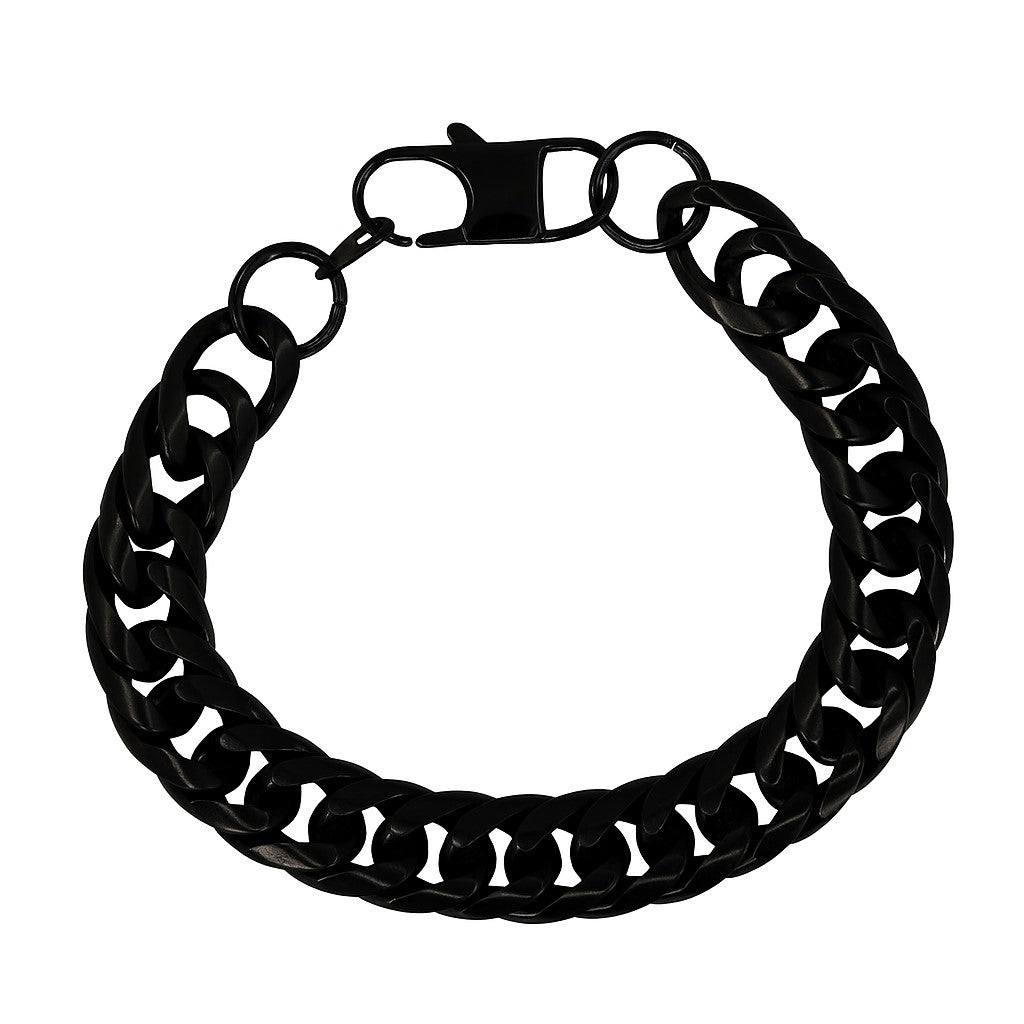 Black Rhodium Double Curb Link 8" Bracelet