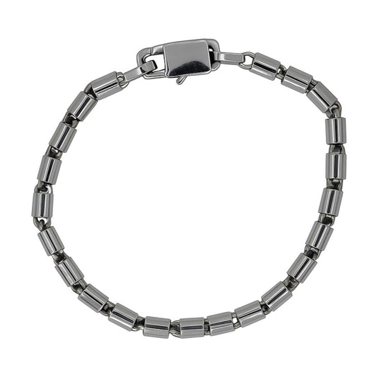 Stainless Steel High Polish Tube 9" Bracelet