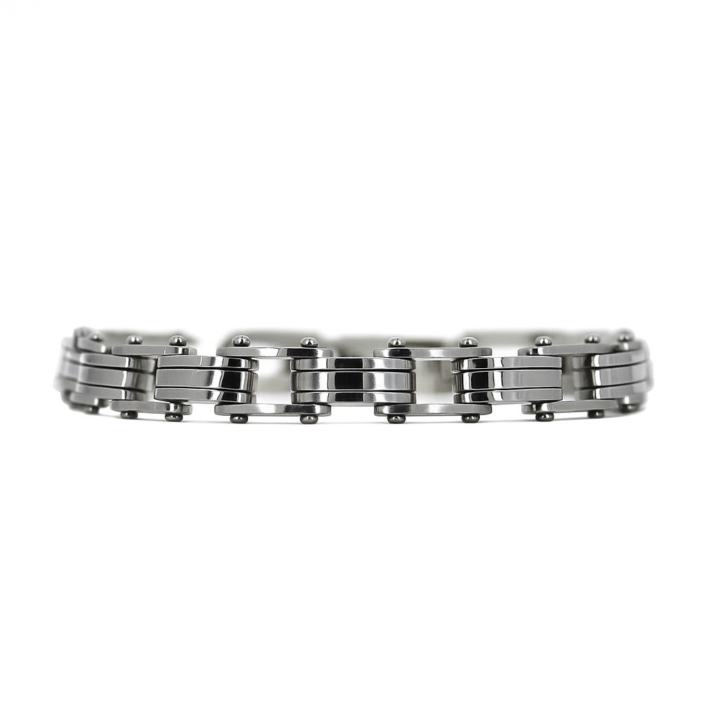 Stainless Steel High Polish Bicycle Link 8.5" Bracelet
