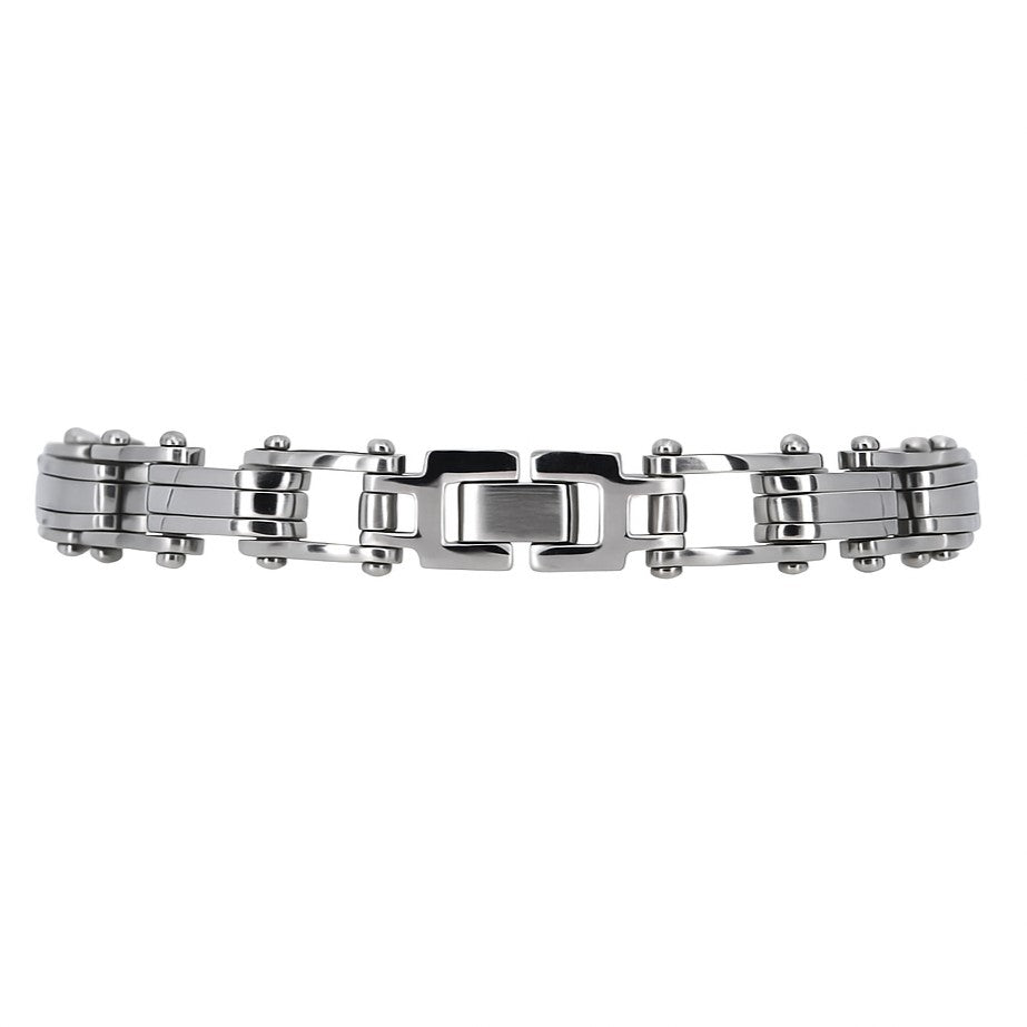 Stainless Steel High Polish Bicycle Link 8.5" Bracelet