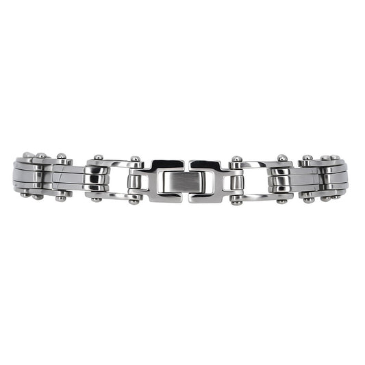 Stainless Steel High Polish Bicycle Link 8.5" Bracelet