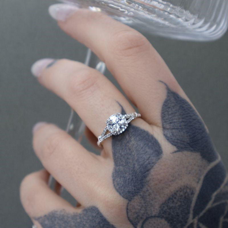 Sterling Silver CZ Halo Ring