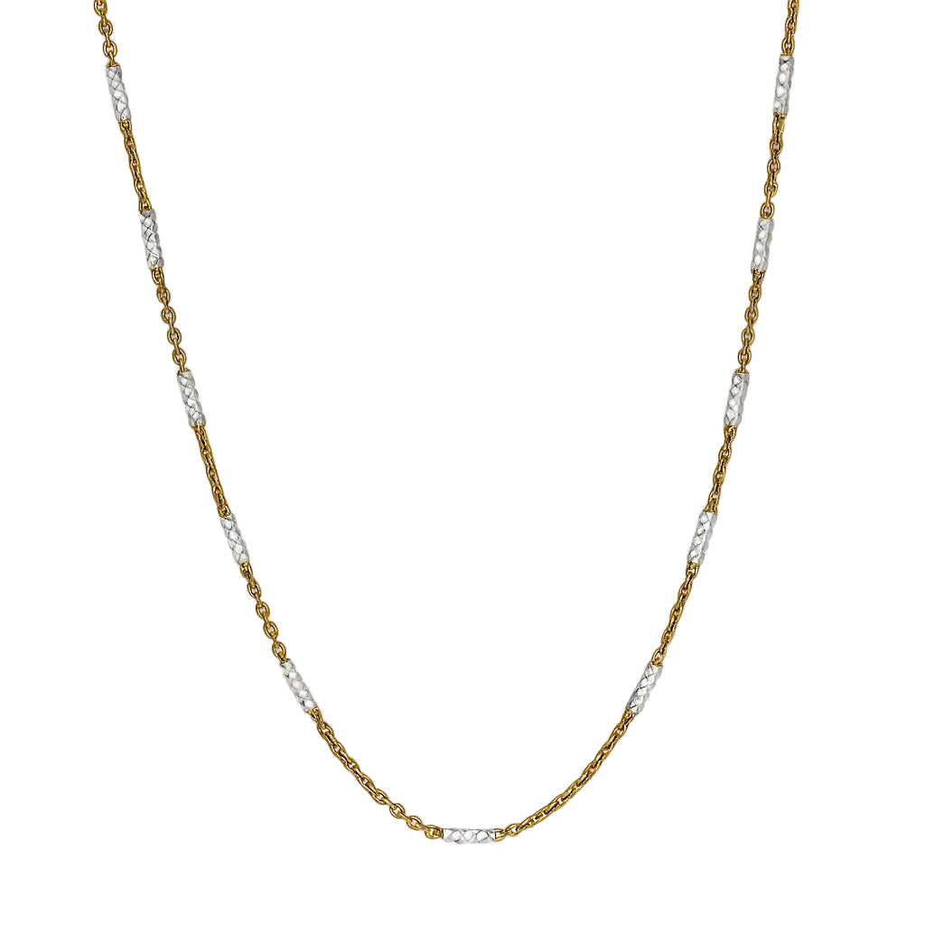 Gold Plated 1.4mm Diamond-Cut Barrel Link Chain