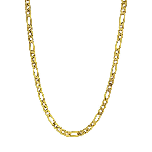 14K Gold Plated 80 Gauge Figaro Link Chain