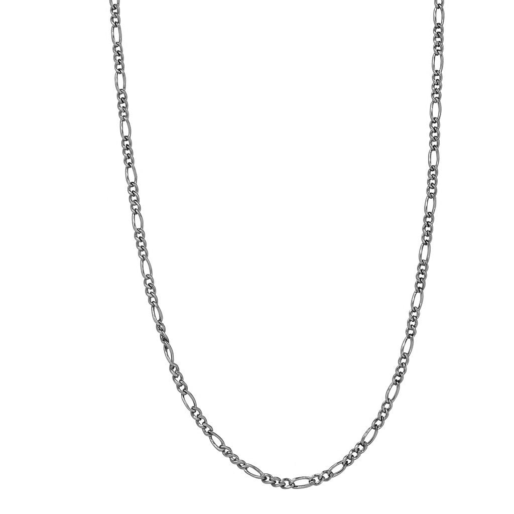 Sterling Silver Figaro Link 40 Gauge 16" Chain