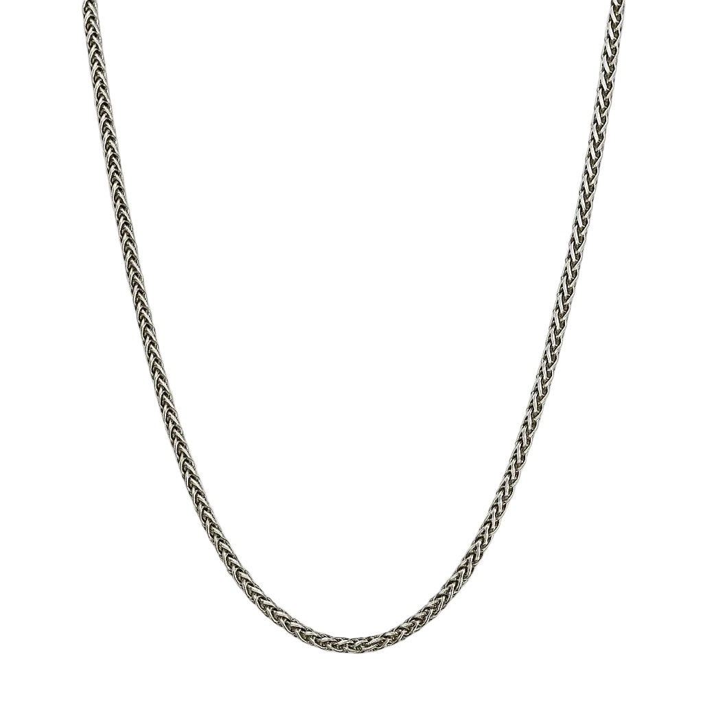 Rhodium Plated 1.7mm Espiga Link 16" Chain