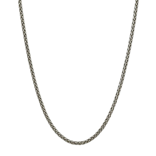 Rhodium Plated 1.7mm Espiga Link 16" Chain