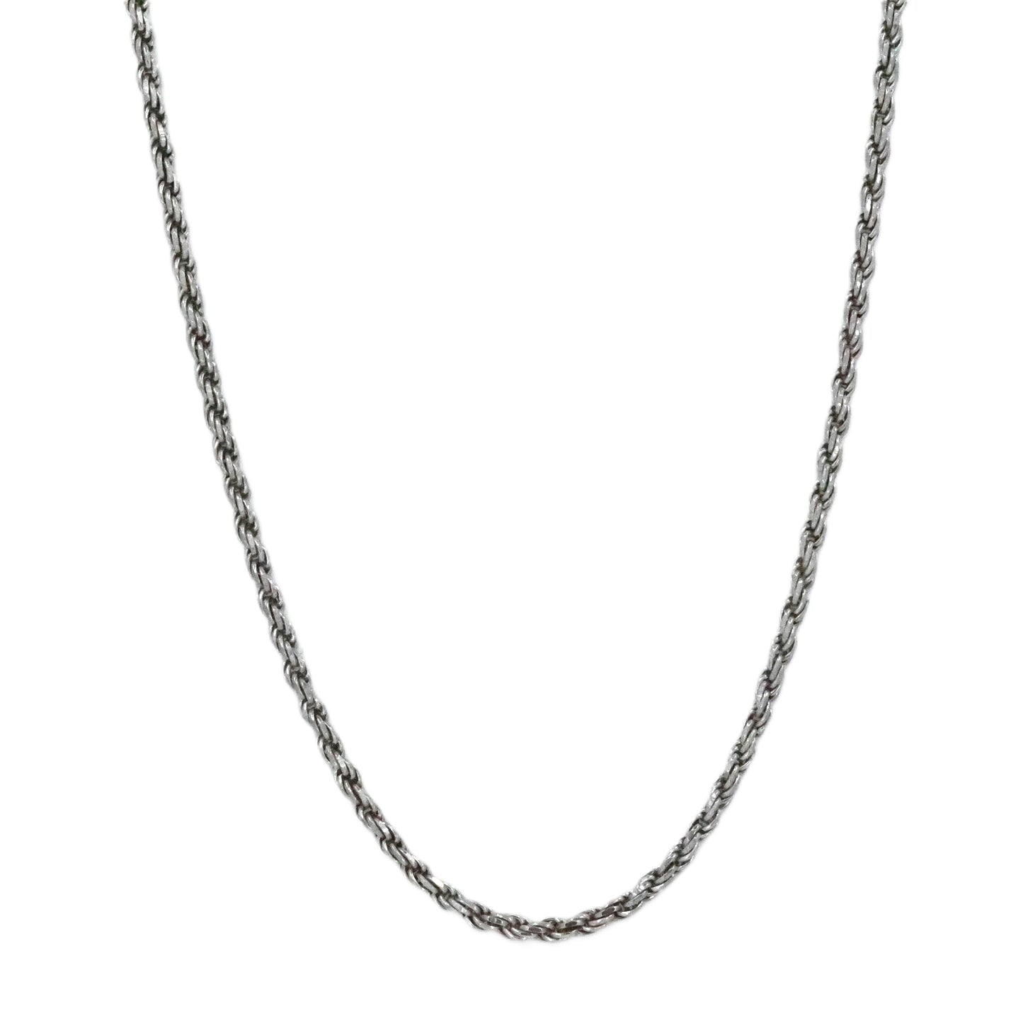 Sterling Silver 2mm Diamond-Cut Rope Chain