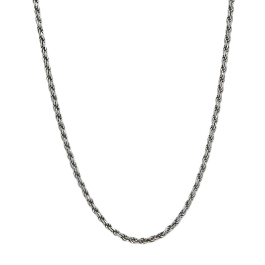 Sterling Silver 2mm Diamond-Cut Rope Chain
