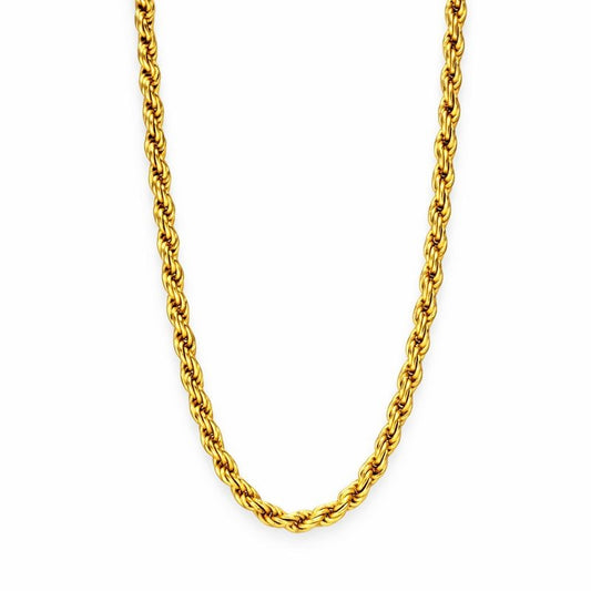 14K Gold-Plated 2mm Rope Link Chain