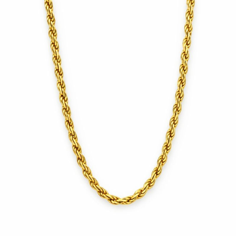 14K Gold-Plated 1.75mm Rope Link 30" Chain