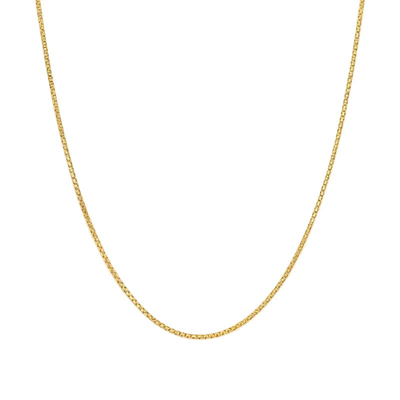 Gold Plated .7mm Box Link 16" Chain