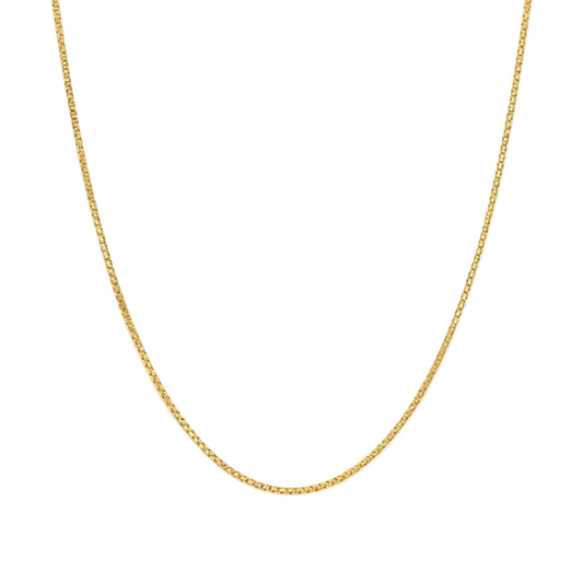 Gold Plated .7mm Box Link 16" Chain