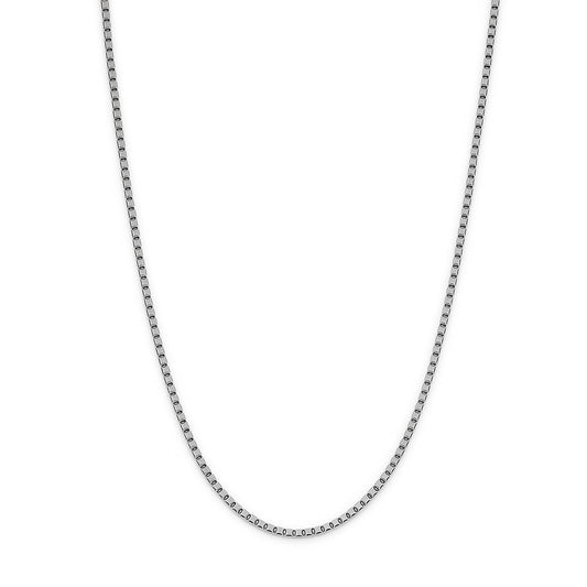 Sterling Silver 1.1mm Box Link 24" Chain