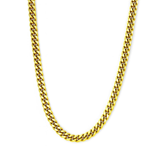 Gold Plated 5mm Miami Cuban 22" Chain